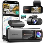 BOTSLAB 4K+2K Dual Channel Dash Cam with 64GB Card, ADAS, Voice Commands & 24/7 Parking Monitor | Sony IMX415 Night Vision, WiFi GPS for Uber/Taxi/Car Safety (G980H Pro)