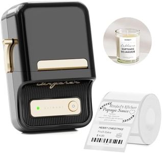 NIIMBOT B21 Inkless Label Maker, Portable Thermal Label Printer for Clothing, Address, Business, Compatible with iOS & Android, with 1 Pack 1.96x1.18 inch White Label, Black