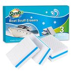 Boat Scuff Erasers - Magic Boating Accessories for Cleaning Black Streak Deck Marks and Marine Dirt – 3 Pack Boat Sponge