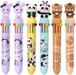 Heliar Multicolor Ballpoint Pen 0.7 mm, 10-in-1 Colored Retractable Cartoon Animal Ballpoint Pens for Office Back to School Supplies Students Children Gift, 6 Count