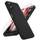 LeYi for Moto-G-5G-2024 Case: 【𝐍𝐨𝐭 𝐅𝐢𝐭 𝐒𝐭𝐲𝐥𝐮𝐬 𝟓𝐆 𝟐𝟎𝟐𝟒】 with 2Pcs Tempered Glass Screen Protector, Liquid Silicone Cover Slim Soft Cellphone Funda para for Moto G 5G 2024, Black