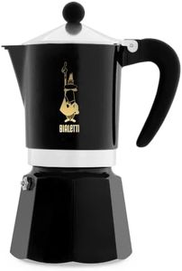 Bialetti Limited Edition Caffe Mercanti Black Oro 6 Cups - Italian Stovetop Moka Pot