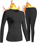 UNIQUEBELLA Womens Thermal Underwear, Thermal Base Layers Women - Ski Wear Ladies Compression Athletic Long Johns Skins Set