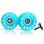 CLAS FOX 78A Indoor or Outdoor 65x35mm Quad Roller Skate Wheels with ABEC-9 Bearings 8 Pcs (Blue)