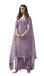 RUDRAPRAYAG Women's Net Anarkali Salwar Suits (3308-H_Purple_Free Size)