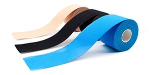 Kinesiology Mixed Set of 3 Units from axion Germany | Different Waterproof Colours | Skin-Friendly Elastic Self-Adhesive Bandage Physio Tape | Ideal for Sports and Everyday Use