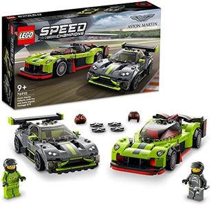 LEGO Speed Champions Aston Martin Valkyrie AMR Pro and Aston Martin Vantage GT3 76910 2 Race Car Toy Models, Collectible Set