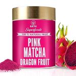 BLUE TEA - Pink Dragon Fruit Matcha Powder (Pink Pitaya) - 50 Grams || Diwali Gifts || NATURAL ANTI-OXIDANT|| Vegan - Healthy Superfood - Caffeine Free - Non GMO | Eco Conscious Tin Packaging