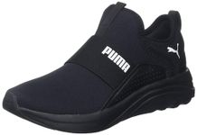 PUMA Women's Softride Rift Slip on Running Shoe, Black/White, 5.5 UK