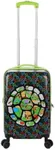 Bioworld Teenage Mutant Ninja Turtles All-Over Character Print Behind Turtle Shell Design Black 20” Carry-On Luggage