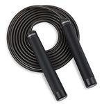 FEECCO Skipping Rope for Adult, 5.5mm PVC Covered Steel Rope with Adjustable Length and Metal Handles