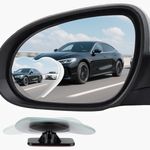 4 Pack Blind Spot Mirrors for Car, Frameless Side Mirror Blindspot Convex HD Glass Car Accessories, Side View Mirror Blindspot with Wide Angle Adjustable Stick for Cars, SUV and Trucks