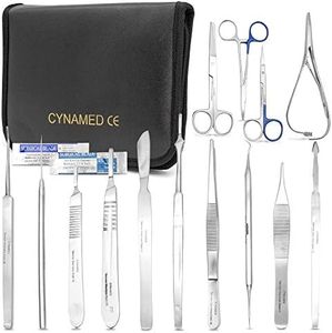 20Pcs Advanced Dissection Kit for Medical Biology & Veterinary Students- Anatomy Lab Botany Animal Frog Dissecting Kit. Stainless Steel Scalpel Knife Handle Blades - Premium Tools