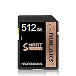 512GB SD Card Memory Card High Speed Security Digital Flash Memory Card Waterproof for Camera,Vlogger&Videographer and Other SD Card Device