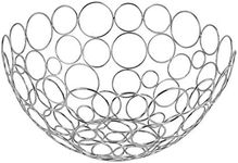 Spectrum Diversified Shapes/Circles Round Fruit Bowl, Chrome