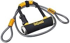 OnGuard Pitbull Mini DT-8008 Bike Lock, Keyed Shackle Locks, High Security & Reliable, Lock With Co-Moulded Crossbar, Locks Shackle On Four Sides, Hardened Steel Cycle Lock, Black, 9.0x14.0 cm