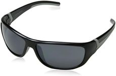 Eyelevel Men's REBEL REBEL Oval Sunglasses 65, Black/Grey/Grey Mirror