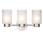 Westinghouse Lighting 62279 Sylvestre Three-Light Indoor Wall Fixture, Brushed Nickel Finish with Frosted Seeded Glass