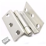 2X Pairs of Zinc Storm Proof Hinges for Window Shutters 63mm/2.5-Inch Heavy Duty Pattern Storm Proof Casement Window Hinge for Cranked Casement Window Door.