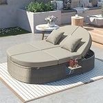 Merax Outdoor Sun Bed Patio 2-Perso
