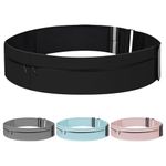 Running Belt for Women and Men Lightweight Running Waist Belt with Water Bottle Pocket, Multi-Pocket Phone Holder Running Pouch (1, Black, Large-31.5" - 45.3")