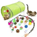 Wefine Cat Toys 21Pcs Cat toys Kitten Toys Interactive Cat Feather Wand Ball Spring Mice Toy for Indoor Cats