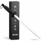 Kimura Professional Ceramic Honing Rod, 10 inch Honing Steel, Ceramic Knife Sharpener, 1200 Grit Finish, Ergonomic & Balanced Polypropylene Handle, Ideal for All Chef Knives, Japanese Gift Box