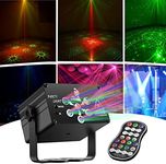 Errum Dj Lights Party Lights, Sound Activated Lights with 120 Patterns Effects Mini LED Party Lamp Remote Control for Halloween Christmas Birthday Karaoke Bar, Green & Red