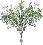 SFTYUFS 3pcs Artificial Plant Leaves Bunches 43.3 Nandina Domestica Faux Greenery Stems Spray Silk Plants Branches for Vases Floral Arrangement Bouquets Wedding Greenery Decor