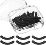 30 Pieces Eyelash Curler Pads, Silicone Eyelash Curler Replacement Pads Refill Pads with a Clear Storage Box for Universal Eyelash Curler (Black)