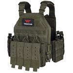 vAv YAKEDA Tactical Vest for Men Quick Release Outdoor Airsoft Vest Adjustable for Adults (Army green)