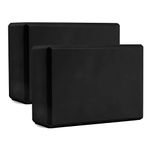 SK Depot™ Yoga Block (Set of 2) LxWxH :9"x3"x6" Supportive Latex-Free EVA Foam High Density Soft Non-Slip Surface for Yoga, Pilates, Meditation,Balance Exercise (Black)