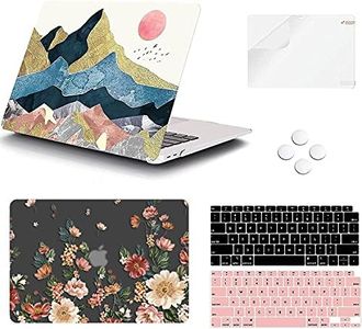 iCasso Compatible with MacBook Air 13 Inch Case 2018-2020 Release A2337 M1/A1932/A2179 with Retina Display Touch ID, Durable Hard Plastic Shell Case and Keyboard Cover