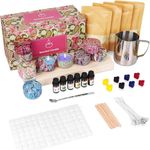 Candle Making Kit, Soy Wax Candle Making Kits for Adults Beginners, Make Your Own Candles,6Pack Soy Wax, 6 Fragrance Oils,8 Dye Blocks 9 Tins, Wax Melt Pot, 100 Candle Wicks, 100 Candle Wick Stickers