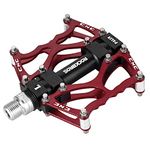 ROCKBROS Mountain Bike Pedals Non-Slip MTB Pedals Durable Lightweight Aluminum Alloy Bicycle Pedals for Mountain Bikes Commuter Bike Leisure Bikes 9/16"…