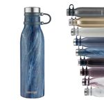 Contigo Matterhorn Water bottle with Thermalock insulation, BPA-free stainless steel bottle with screw cap, leak-proof drinking bottle, keeps beverages up to 24h cold / up to 10h hot, 590 ml