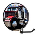 Convex Mirror Round Rear View Mirror with Bracket, 5" Truck Universal Off-road Rearview Mirrors wide Angle 360° Adjustable Driver and Passenger Side Mirrors Replacement (1)