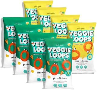 Little Spoon Veggie Loops Duo – Mac N Cheese & Pizzalicious Flavors – Baked, Hidden Veggies, Toddler Snacks (2-Pack)