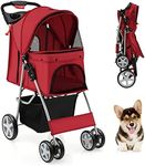 Costway Folding Pet Stroller, 4-Whe