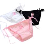 SINROYEE Cute Japanese Style Blue & pink Stripe Panties Bikini Cosplay Cotton Underwear Bandage Anime Free size Hot, Cat Paw, 14