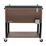 Permasteel PS-A205-80QT-BR 80 Quart Patio Cooler, Brown