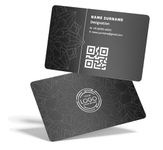 ConnectVith.Me Premium Black Metal NFC Business Card, Digi Business Card, Personalised Smart Visiting Card, Tap to Share, Tap to ConnectVith.Me, Printed on quality Metal (Silver Abstract line pattern)