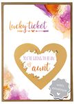 JoliCoon Pregnancy announcement scratch card - You are going to be an aunt - Baby announcement with envelope - Dream