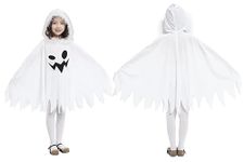 Fancy Agents Halloween Costume for Kids| Halloween Costume for Boys and Girls| Halloween Dress Pumpkin, Vampire Hood, Cap, Robe Costume & Witches Costumes (5-6 Years, White Witch)