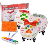 LOOBANI 3packs Dog Paw Print Ornaments Kit,DIY Pet Footprint Memorial Impression Keepsake for Puppy and Cats Owners with Light Clay & Deluxe Tool Set (Dog Paw Ornament Kit-3packs)