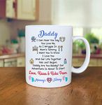 Daddy I Can Hear You Say You Love Me, Personalized Mug, Dad to Be, Daddy Gift from Unborn Baby, New Dad Gift from Wife, Baby Bump Gift