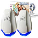 RUNADI 2 Packs Mosquito Repellent - Spider Repellent - Ultrasonic Pest Repeller - Mice Repellent - Plug In Mice Repellent Ultrasonic - Mouse Repellent Ultrasonic Plug In - Mosquito Plug In