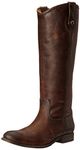 Frye Women's Original Melissa Button Riding Boot, Dark Brown Washed Antique Leather, 5.5 UK