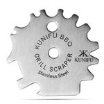 KUNIFU BBQ Grill Scraper, Stocking Stuffers, Bristle-Free for Griddle, Kitchen Gadgets Cleaner, Camping Accessories, Ideal Gifts for Christmas, for Men, Dad, Husband, Boyfriend, Fathers Day