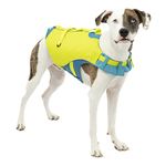 Kurgo Surf n’ Turf Dog Life Jacket, Dog Life Vest for Swimming, Floatation Vests for Dogs, Dog PFD, Reflective, Adjustable, for Small Medium Large Pets (Yellow/Blue, Medium)